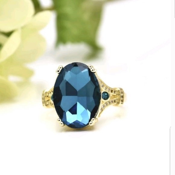 le chic Jewelry - New Gold Oval Cut Gemstone Birthstone Wedding En